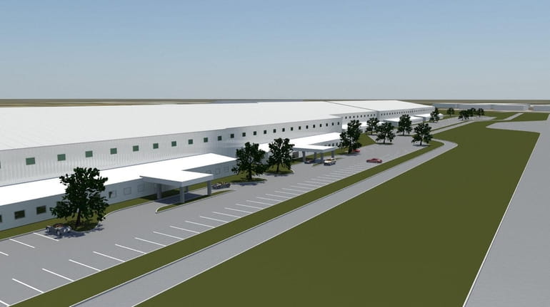 This is a rendering of the new Sheltair Aviation hangar...