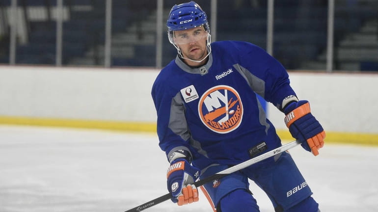 New York Islanders' Marek Zidlicky skates at training camp on...