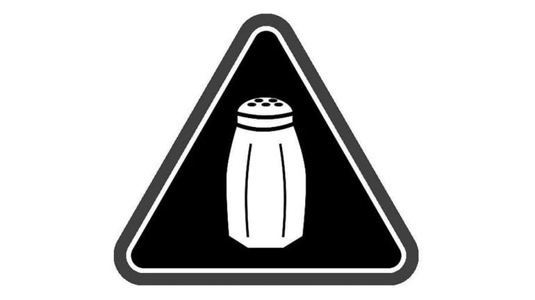 This warning symbol, a saltshaker icon, will have to appear...