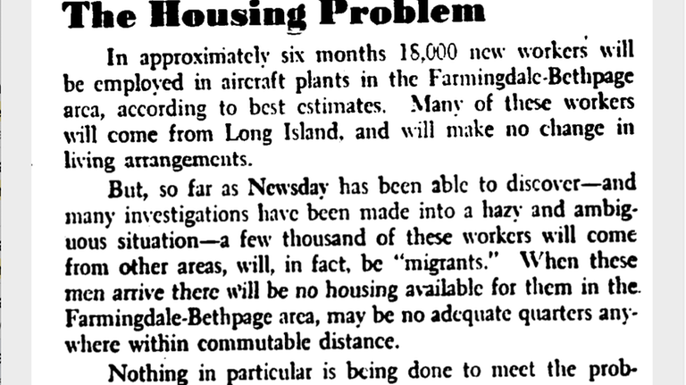 A Newsday editorial from May 5, 1941
