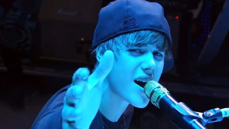Screengrab from the Justin Bieber 3-D movie, "Never Say Never."