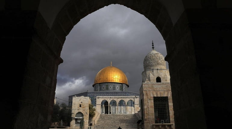 A view of the Dome of the Rock in the...