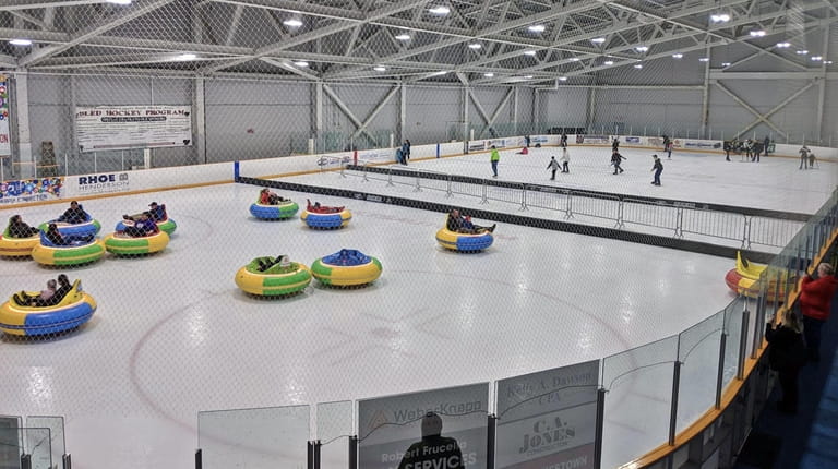 The Northwest Arena rink and entertainment facility in Jamestown features ice...