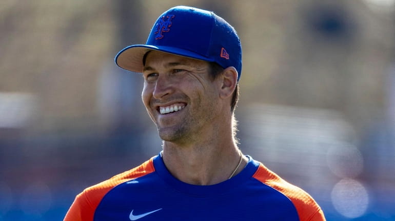 Mets pitcher Jacob deGrom at spring training Sunday in Port St....
