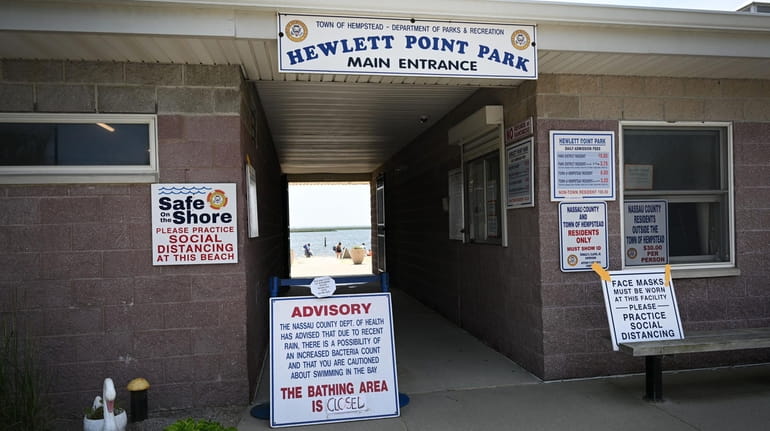 A bathing advisory has been issued for Hewlett Point Beach...