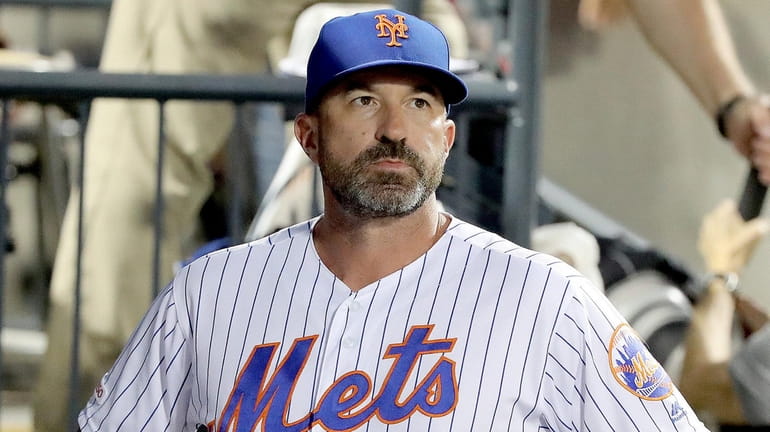 Mets manager Mickey Callaway in the dugout before a game...