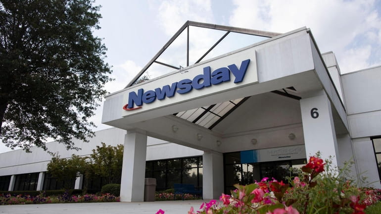 The exterior of the Newsday building at 6 Corporate Center...