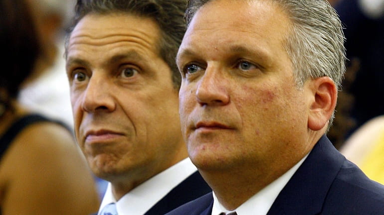 A file photo of Andrew Cuomo and Ed Mangano. (July...