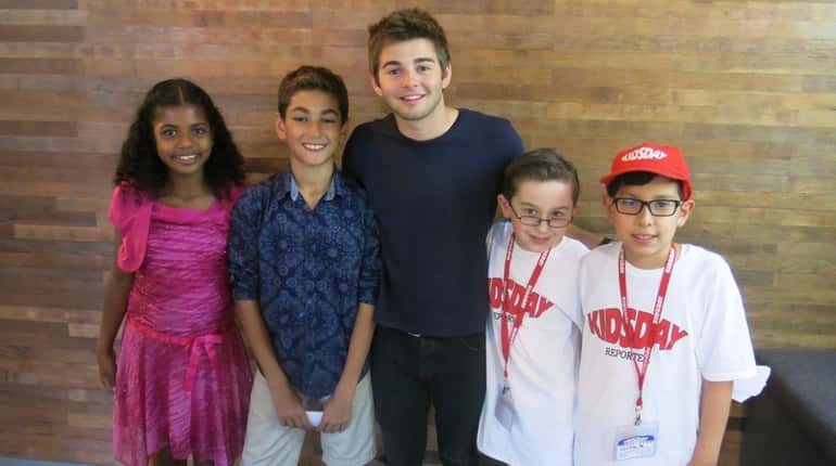 Actor Jack Griffo from "The Thundermans" meets with, from left,...