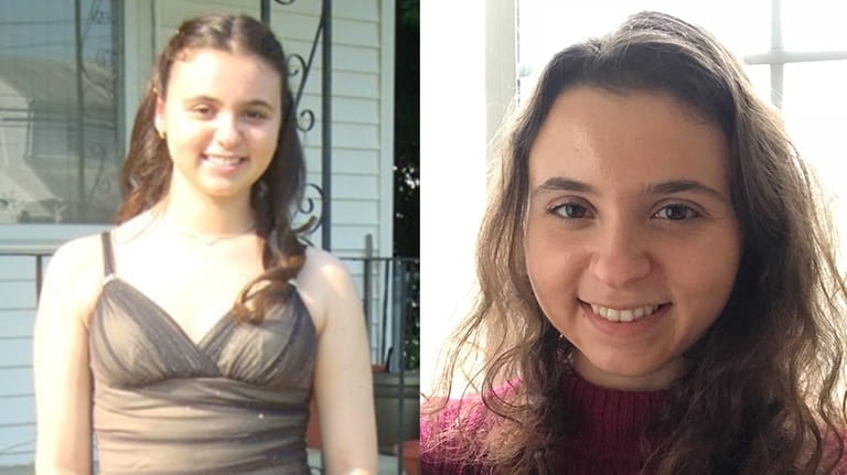 Francesca Giammona in 2012, left, and now.