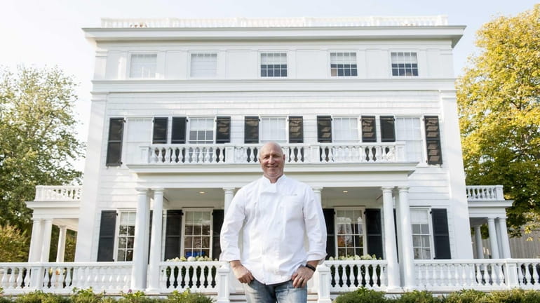 Tom Colicchio stands outside Topping Rose House on Sept. 12,...