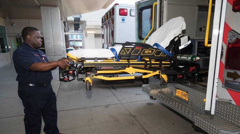 Shawn Edouard, a paramedic supervisor at Stony Brook Emergency Medicine,...