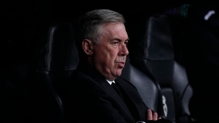 Real Madrid's head coach Carlo Ancelotti waits for the start...