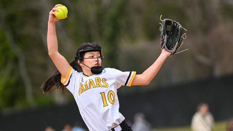 Lia Fong tossed a one-hitter and walked one as St....