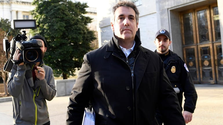 Michael Cohen, President Donald Trump's former personal attorney, leaves Capitol...