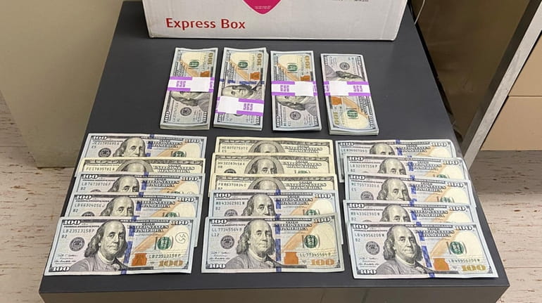 The cash recovered by law enforcement officials. 
