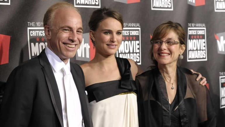 From left, Avner Hershlag, Natalie Portman and Shelley Hershlag arrive...
