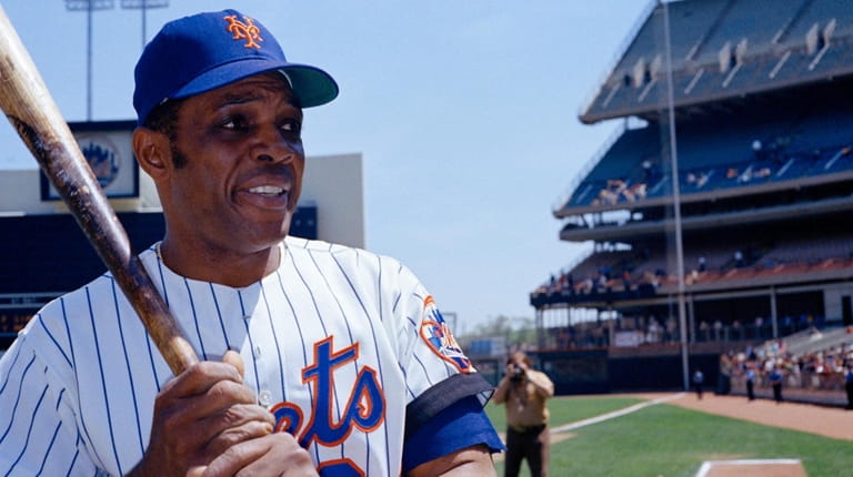 Willie Mays at Shea Stadium in 1972.