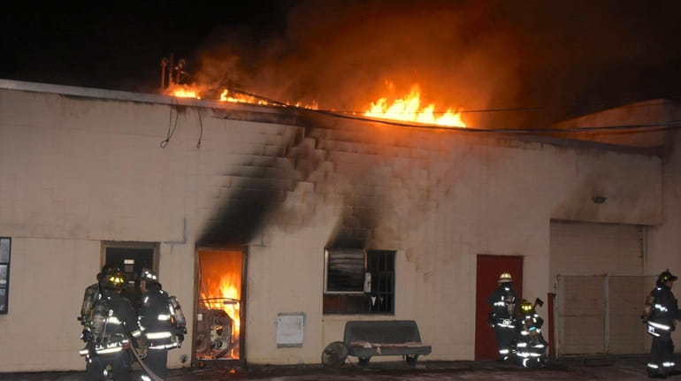 Firefighters from five departments battled a blaze Friday, Dec. 15,...