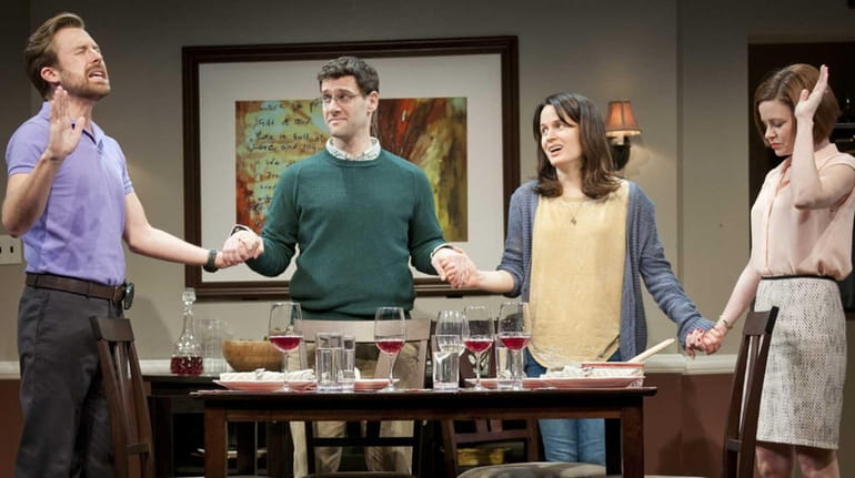 From left, Lucas Near-Verbrugghe, Justin Bartha, Elizabeth Reaser and Nicole...