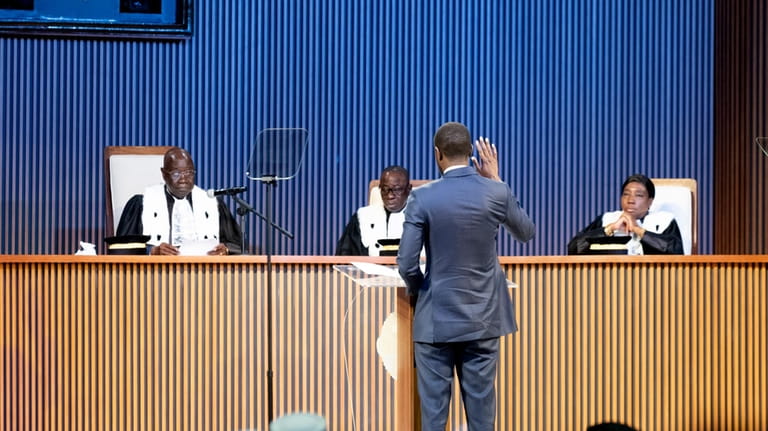 Bassirou Diomaye Faye is sworn in as Senegal's president in...
