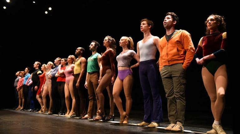 The dancers in "A Chorus Line" step up for their...