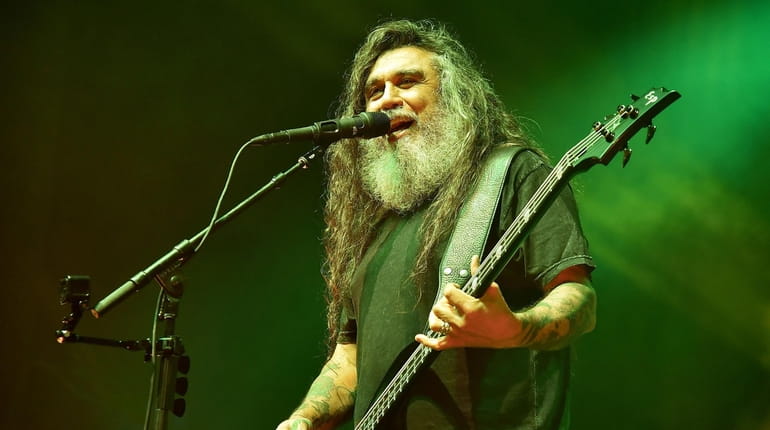 Tom Araya of Slayer performs at The Theater at Madison...