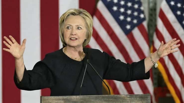 Democratic presidential candidate Hillary Clinton speaks at the Cleveland Industrial...