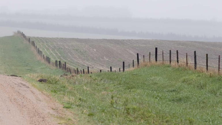 Freshly plowed fields in Nebraska are along the proposed route...
