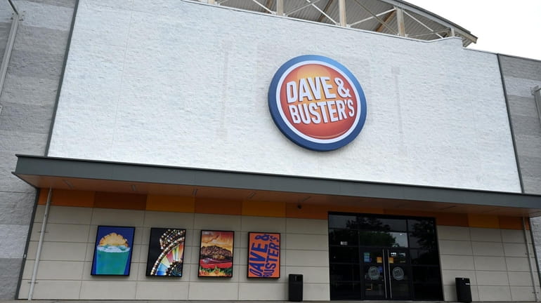 Exterior of Dave & Busters in Westbury, Tuesday, Aug 15,...