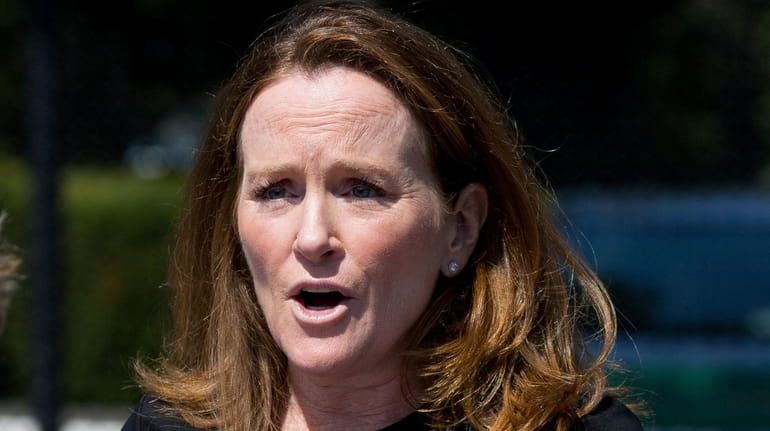 Rep. Kathleen Rice speaks during a news conference in Roosevelt on Sept....