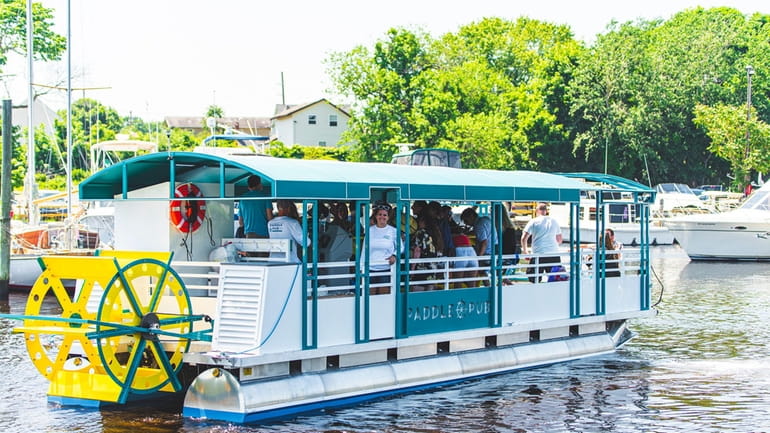 Paddle Pub is a pedal-powered pub boat for the ultimate party...