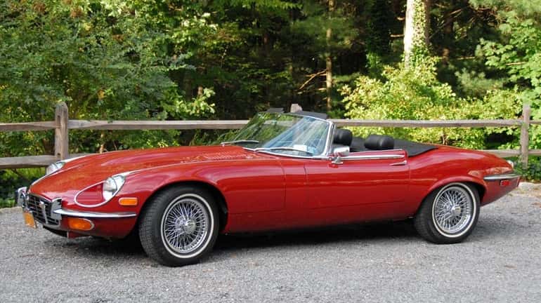 This 1972 Jaguar E-Type roadster underwent a heavy restoration by...