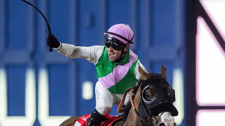 Laurel River with jockey Tadhg O'Shea wins Group 1 Dubai...