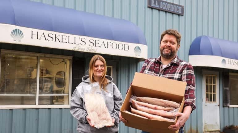 Melissa Rachubka and Peter Haskell of Haskell's Seafood in Quogue...