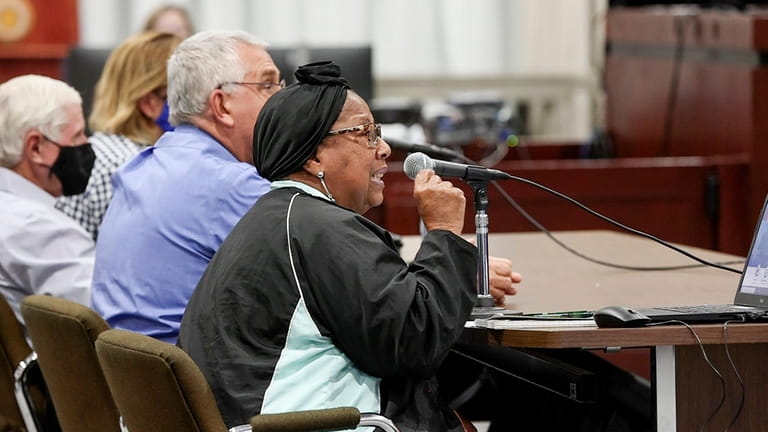 Shirley Singletary Hudson of Middle Island, who had spoken against...