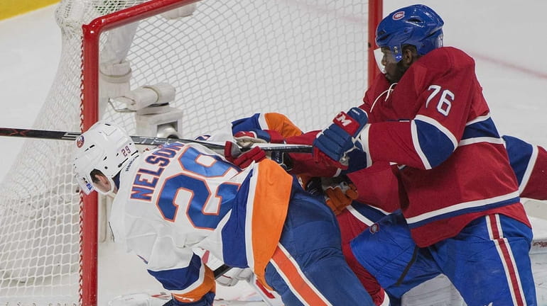 The Montreal Canadiens' P.K. Subban (76) defends the New York...