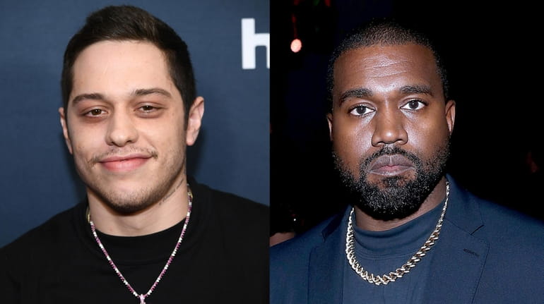 Pete Davidson, left, and Ye reportedly got into a war of...