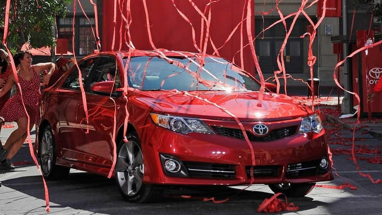 The newly redesigned 2012 Toyota Camry SE is unvelied during...