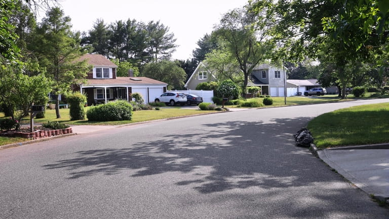 Homes along Malverne Lane. Typical home styles in Stony Brook include Capes,...
