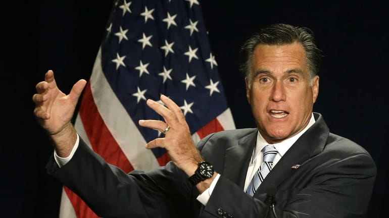 Mitt Romney speaks at a campaign fundraising event in Atlanta....