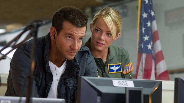 Bradley Cooper and Emma Stone in Columbia Pictures' "Aloha."