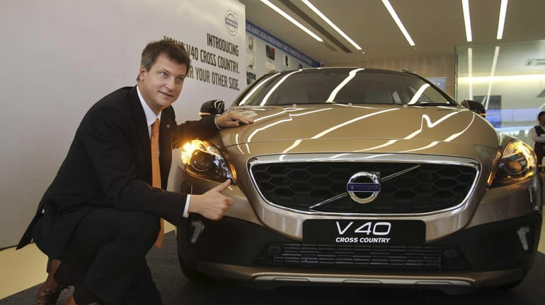 Volvo Auto managing director Tomas Ernberg poses for a photograph...
