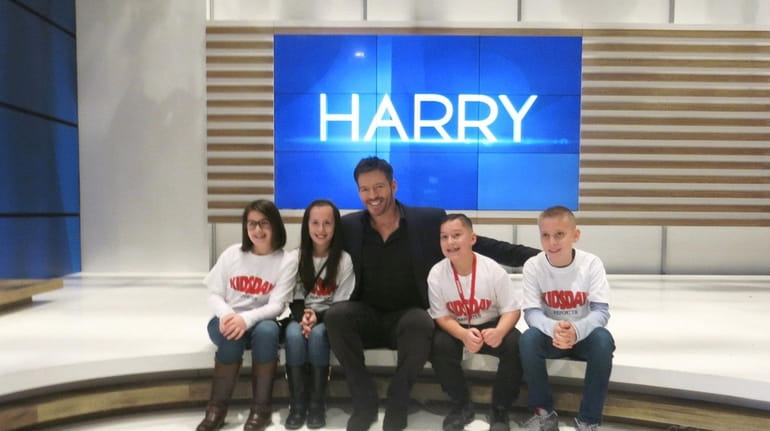 Harry Connick Jr. on the set of his TV show...
