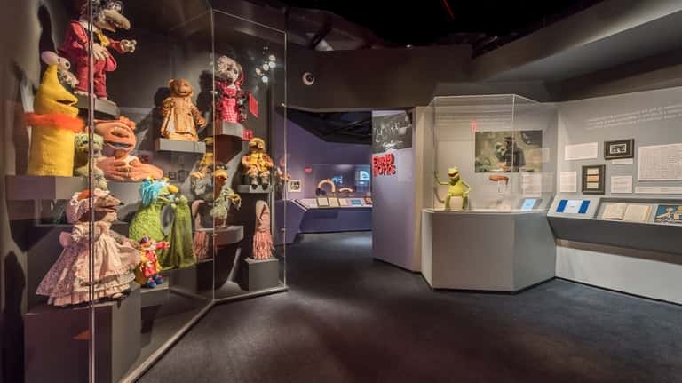 The Jim Henson Exhibition. Entry area and "Early Works" section,...