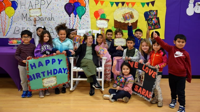 Hampton Bays Elementary School held a surprise cupcake party to celebrate...