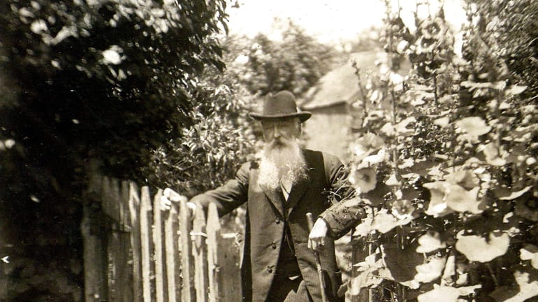 Thomas Moran in the garden of his East Hampton home.