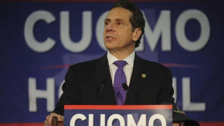 New York State Governor Andrew Cuomo holds a campaign rally...