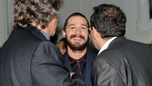Actor Shia LaBeouf chats with Sony Pictures Classics co-presidents Tom...