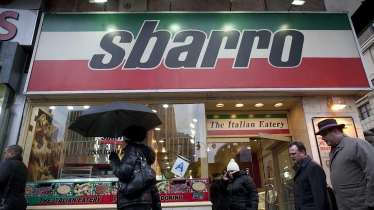 The exterior of a Sbarro restaurant in Manhattan. The Melville-based...